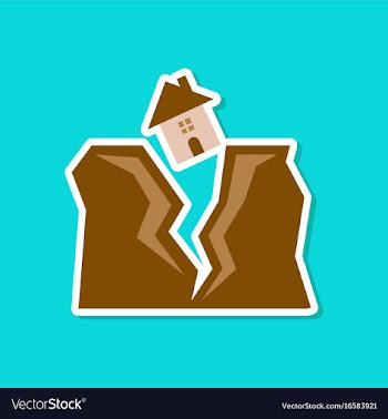 Paper sticker on stylish background of house vector image