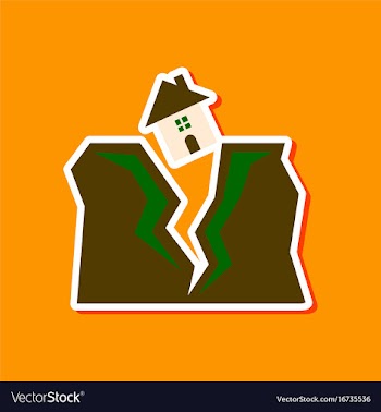 Paper sticker on stylish background of house vector image