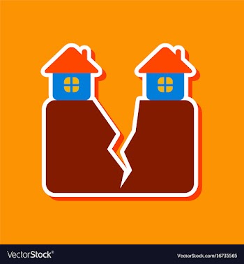 Paper sticker on stylish background of house vector image
