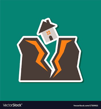 Paper sticker on stylish background of house vector image