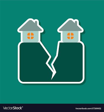 Paper sticker on stylish background of house vector image