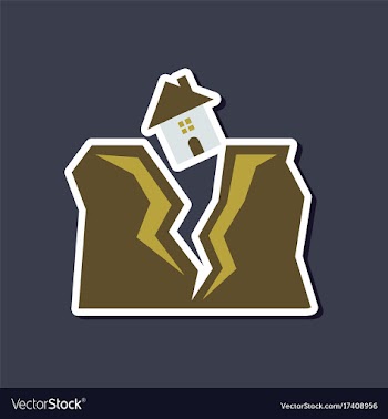 Paper sticker on stylish background of house vector image