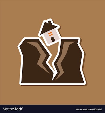 Paper sticker on stylish background of house vector image