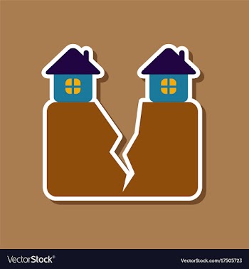 Paper sticker on stylish background of house vector image