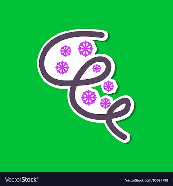 Paper sticker on stylish background of ice storm vector image