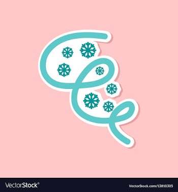 Paper sticker on stylish background of ice storm vector image