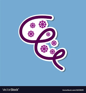 Paper sticker on stylish background of ice storm vector image