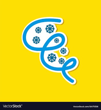 Paper sticker on stylish background of ice storm vector image