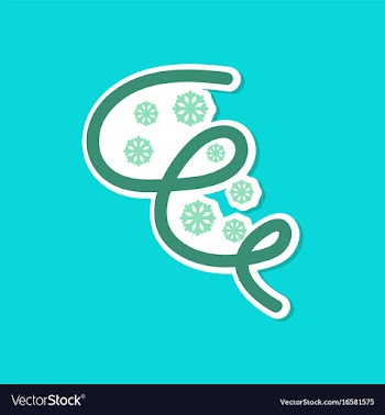 Paper sticker on stylish background of ice storm vector image