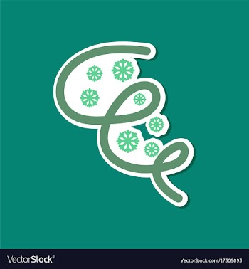 Paper sticker on stylish background of ice storm vector image