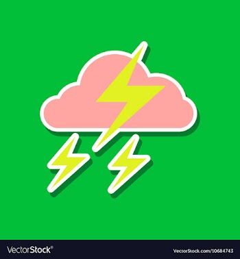 Paper sticker on stylish background of lightning vector image
