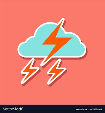 Paper sticker on stylish background of lightning vector image