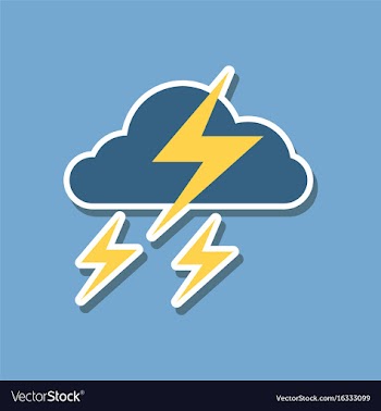 Paper sticker on stylish background of lightning vector image