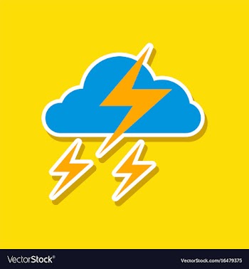 Paper sticker on stylish background of lightning vector image