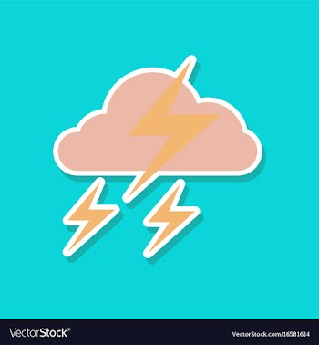Paper sticker on stylish background of lightning vector image