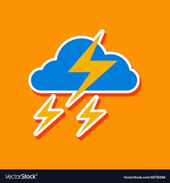 Paper sticker on stylish background of lightning vector image