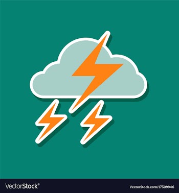 Paper sticker on stylish background of lightning vector image