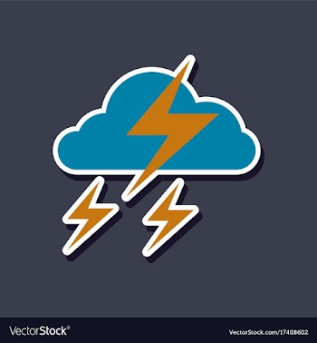 Paper sticker on stylish background of lightning vector image