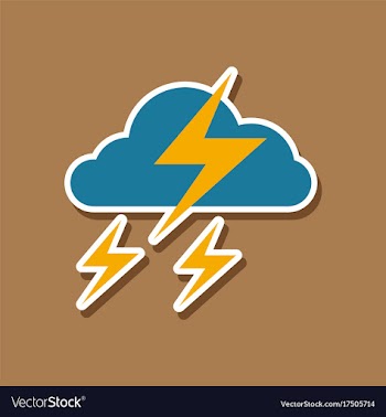 Paper sticker on stylish background of lightning vector image