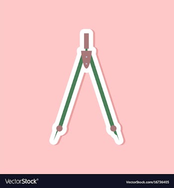 Paper sticker on stylish background of math vector image