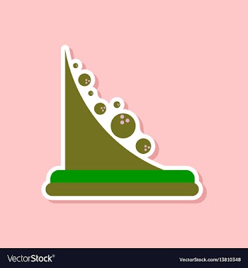 Paper sticker on stylish background of mountain vector image