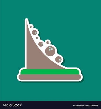 Paper sticker on stylish background of mountain vector image