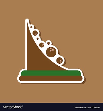 Paper sticker on stylish background of mountain vector image
