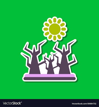 Paper sticker on stylish background of nature vector image