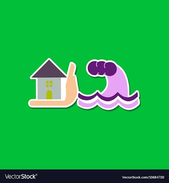 Paper sticker on stylish background of nature vector image