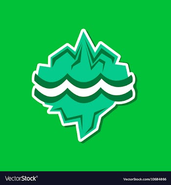 Paper sticker on stylish background of nature vector image