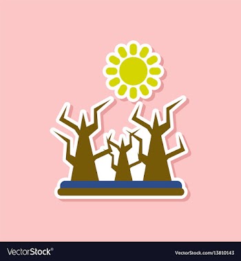 Paper sticker on stylish background of nature vector image