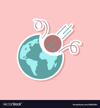 Paper sticker on stylish background of nature vector image