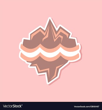 Paper sticker on stylish background of nature vector image