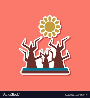 Paper sticker on stylish background of nature vector image