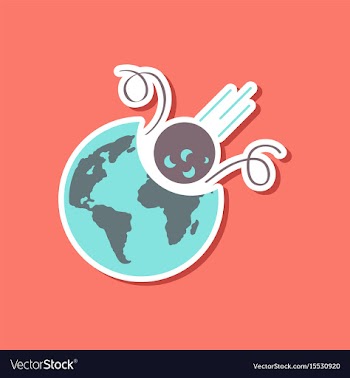 Paper sticker on stylish background of nature vector image
