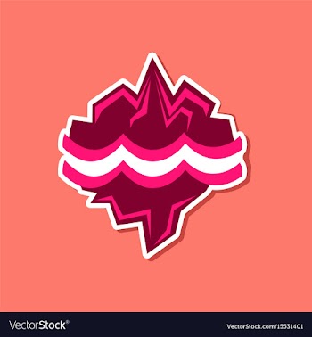 Paper sticker on stylish background of nature vector image