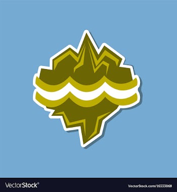 Paper sticker on stylish background of nature vector image