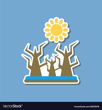 Paper sticker on stylish background of nature vector image
