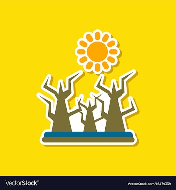 Paper sticker on stylish background of nature vector image