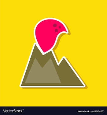 Paper sticker on stylish background of nature vector image