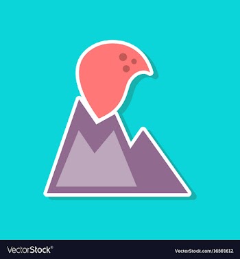 Paper sticker on stylish background of nature vector image