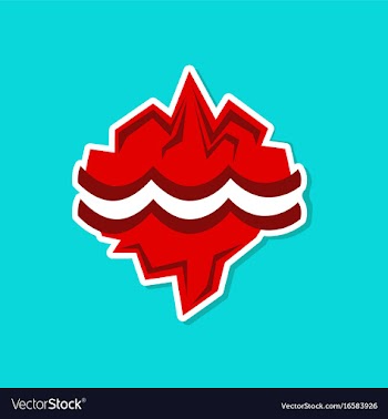 Paper sticker on stylish background of nature vector image