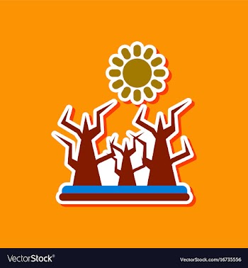 Paper sticker on stylish background of nature vector image