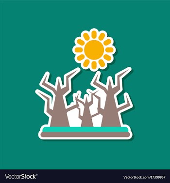 Paper sticker on stylish background of nature vector image