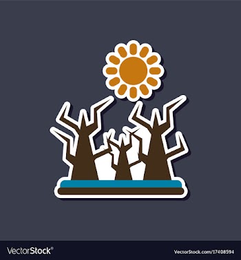 Paper sticker on stylish background of nature vector image