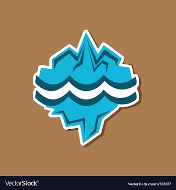 Paper sticker on stylish background of nature vector image