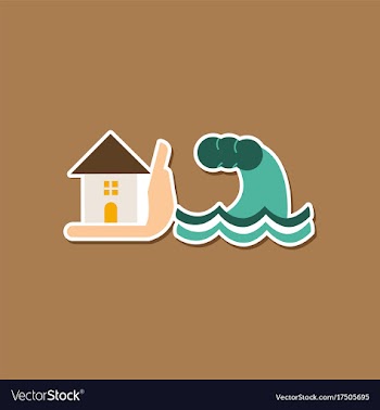 Paper sticker on stylish background of nature vector image
