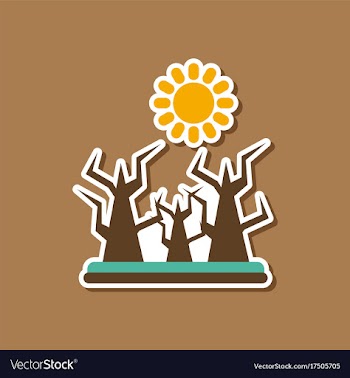 Paper sticker on stylish background of nature vector image