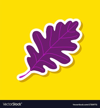 Paper sticker on stylish background of oak leaf vector image