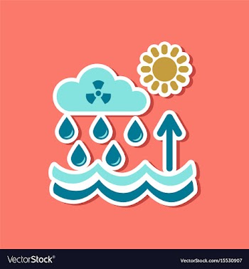 Paper sticker on stylish background of radioactive vector image